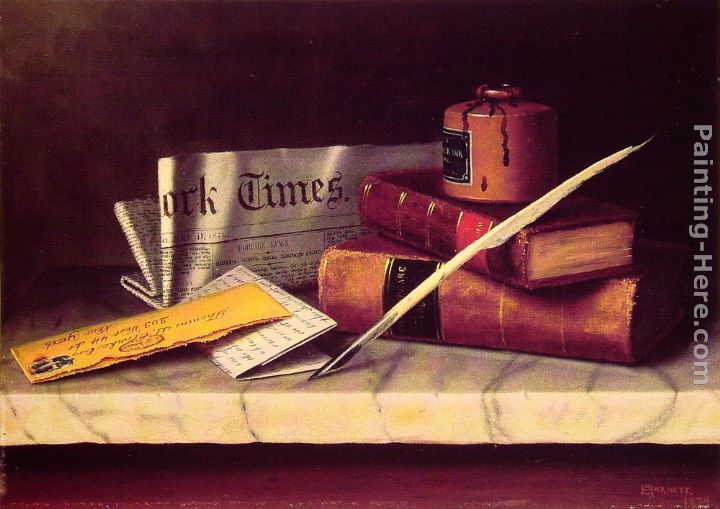 Still Life with Letter to Thomas B. Clarke painting - William Michael Harnett Still Life with Letter to Thomas B. Clarke art painting